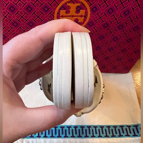 Tory Burch Crystal Embellished Square Toe Miller Sandals - Picture 9 of 11